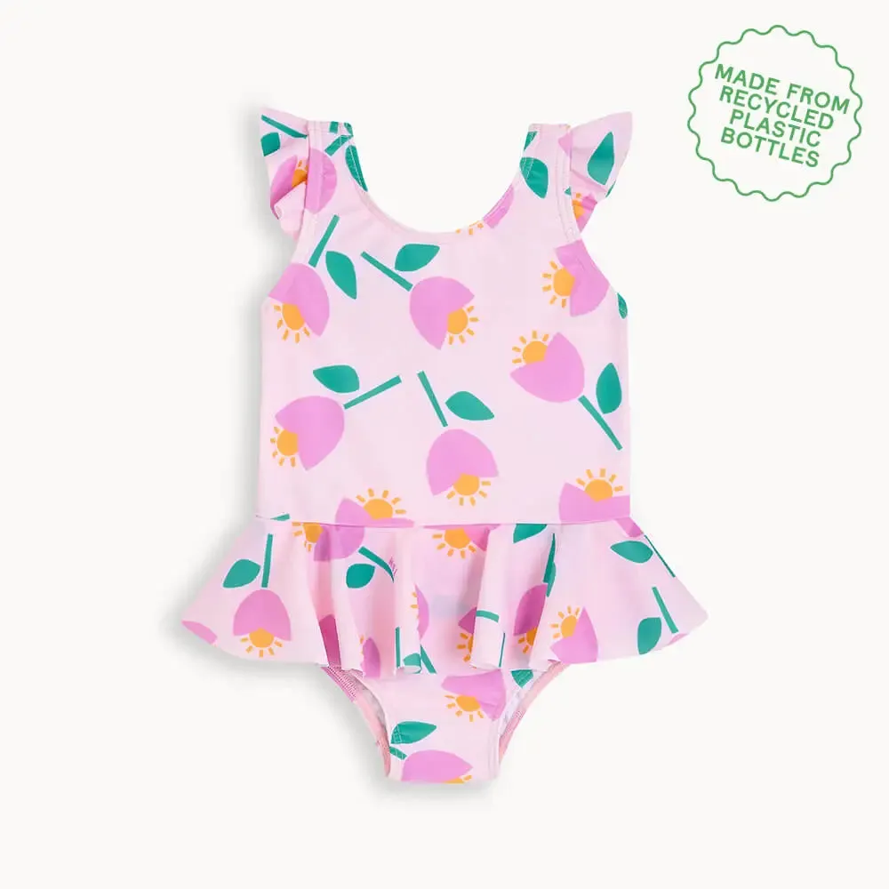 Ravello - Pink Tulip Baby & Kids Frill Swimsuit