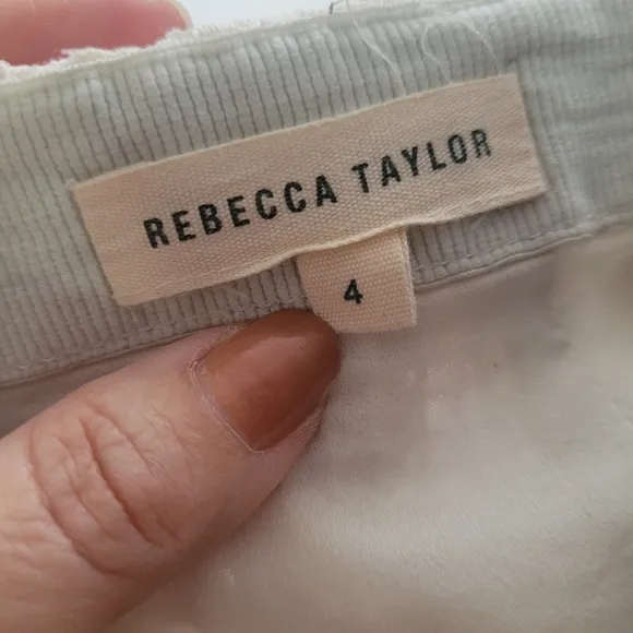 Rebecca Taylor Lazer cut knee length pencil skit in white Size 4