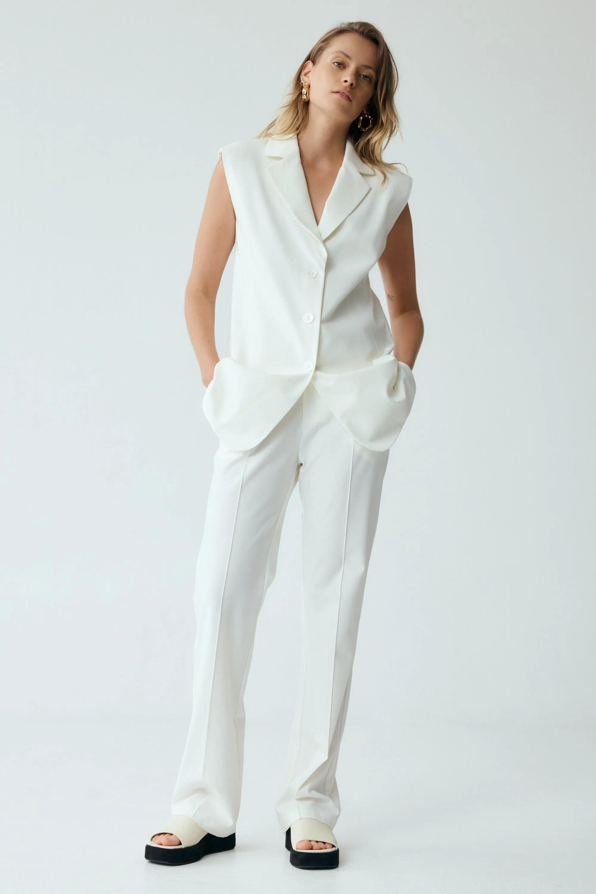 RESET TAILORED TROUSER | OFF WHITE | FINAL SALE