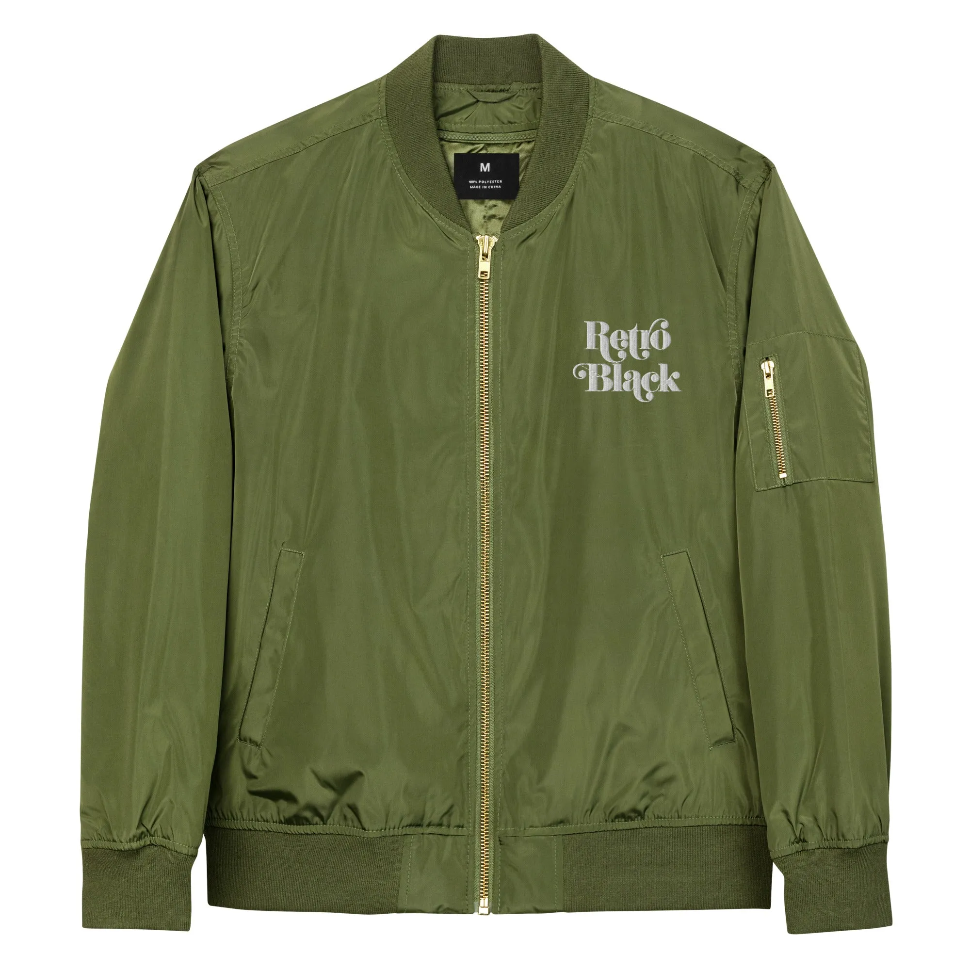 Retro Black Couture Premium Bomber Jacket