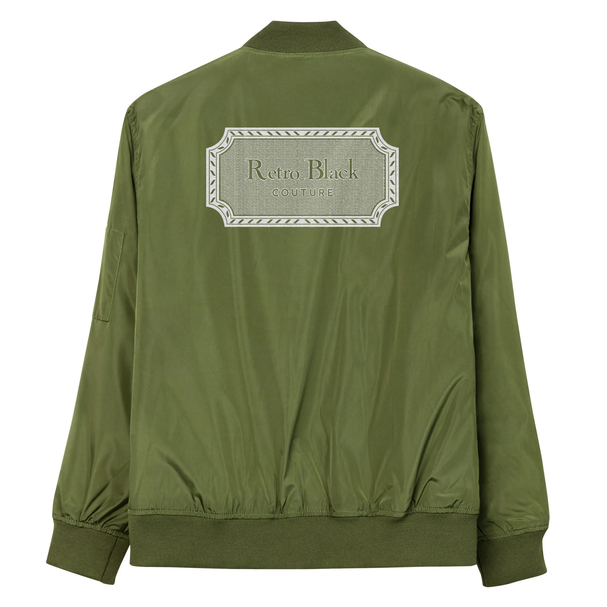Retro Black Couture Premium Bomber Jacket