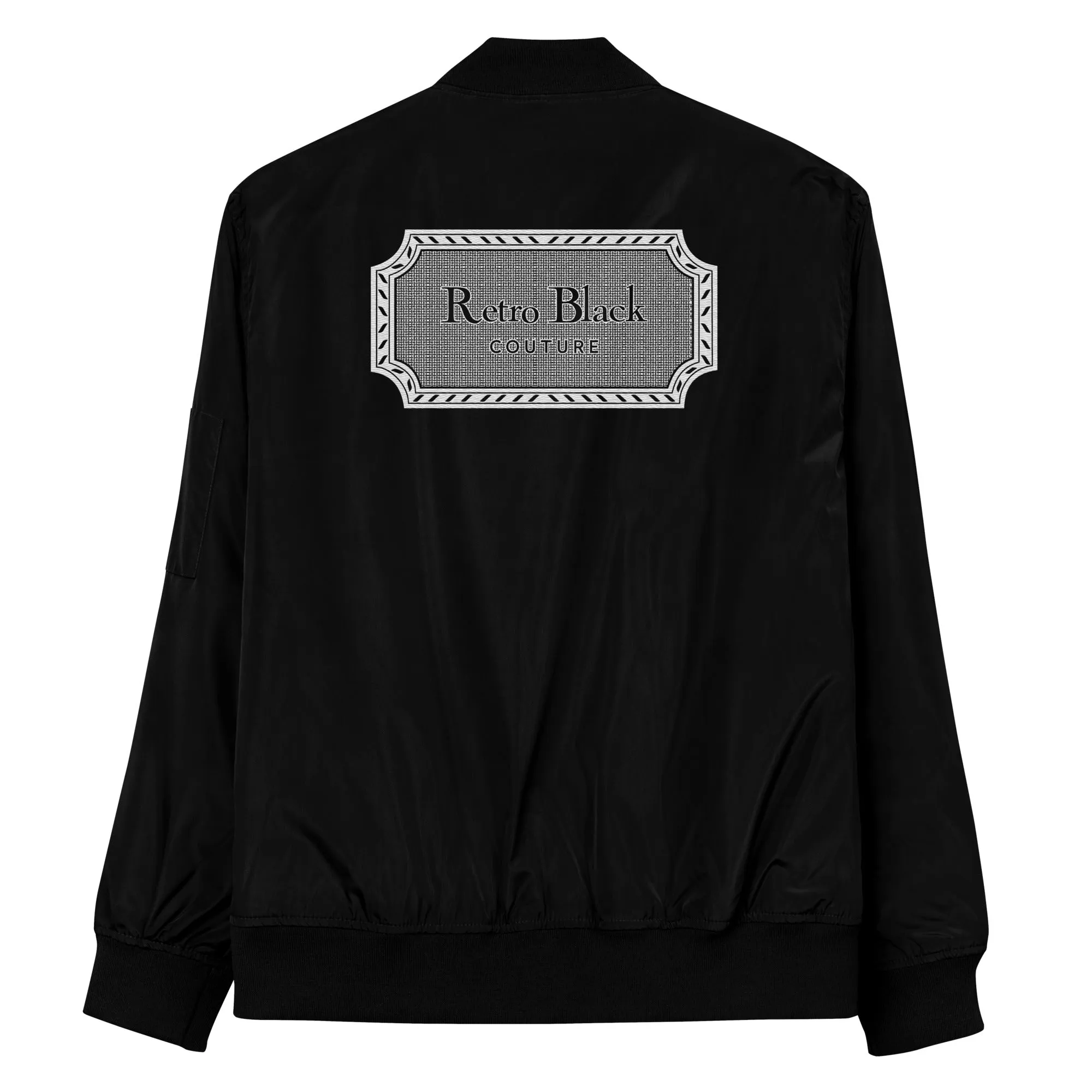Retro Black Couture Premium Bomber Jacket