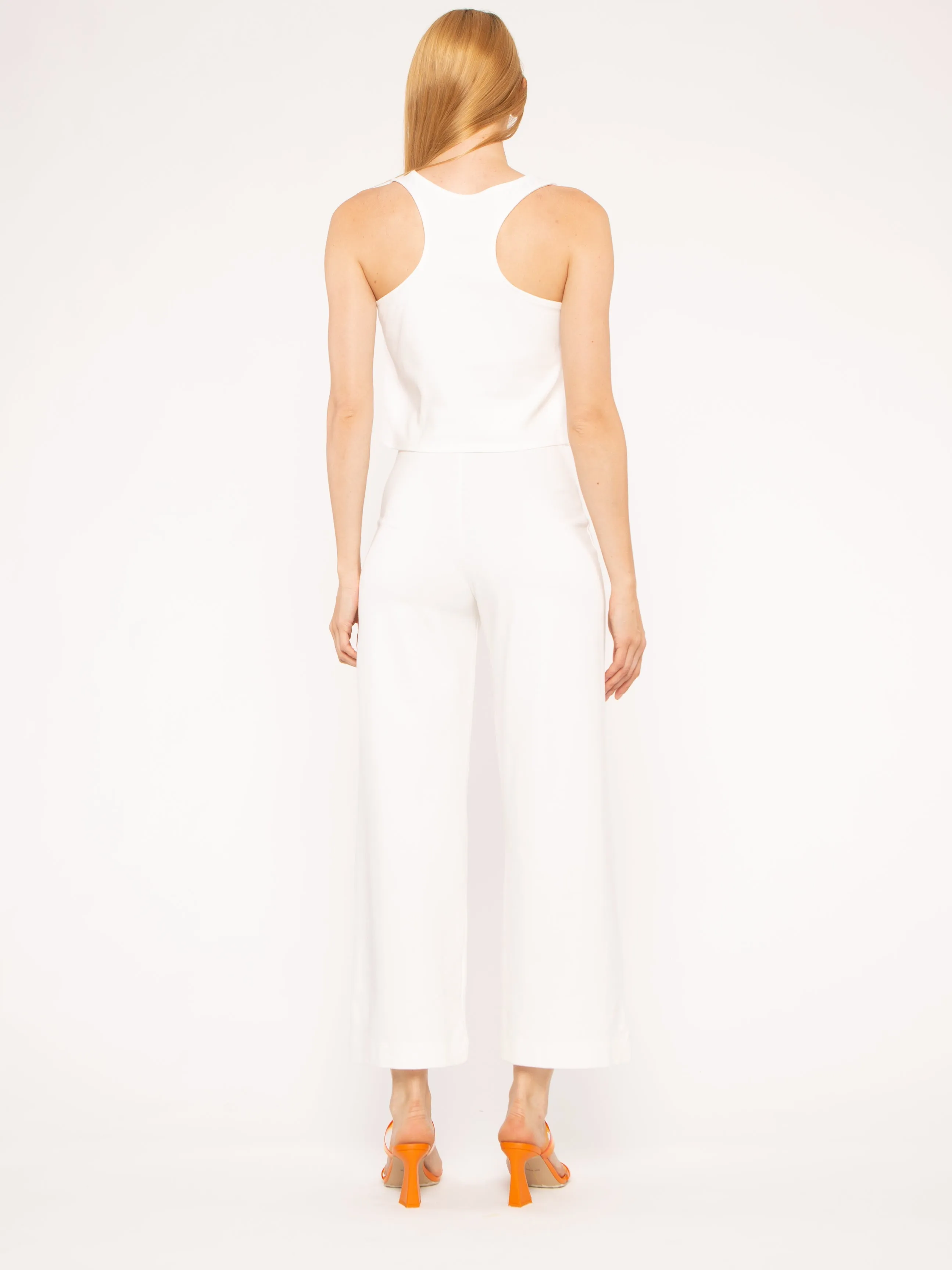 Ripley Rader Off-White Ponte Knit Tank Top