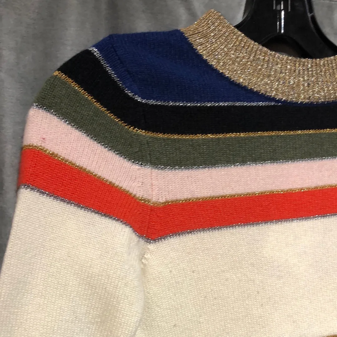 Rykiel Forever: Short Sleeve Cashmere Striped Sweater