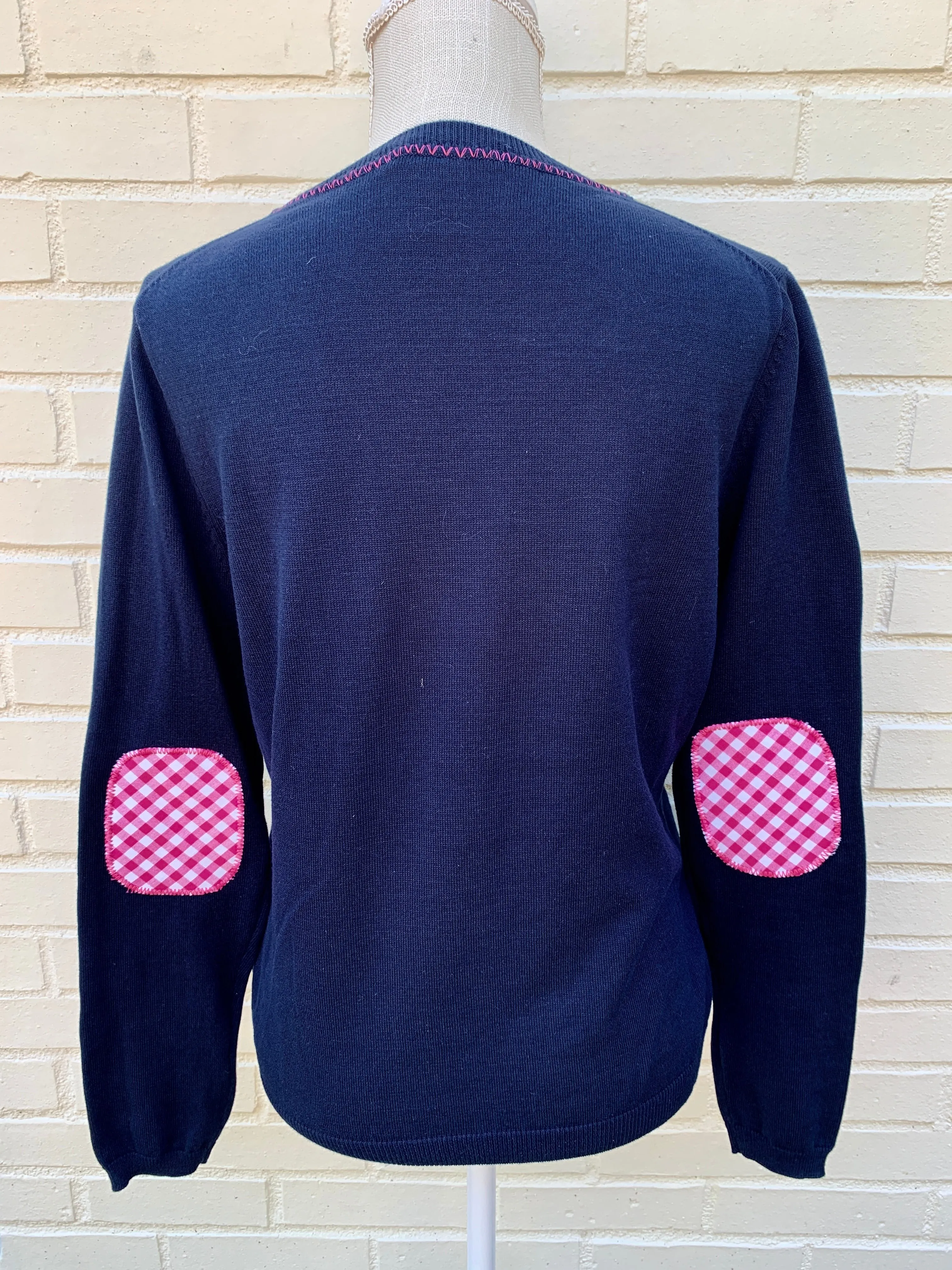 SALE - S ONLY - Rosanna - Elbow Patch V-Neck Sweater (ROS02) *FINAL SALE*