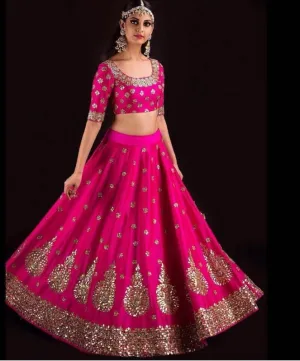 Sangeet Lehenga Choli in hot Pink #B2026