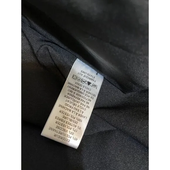 SEA New York Brown Elastic Waist Faux Leather Midi Skirt Women's Size Large GUC