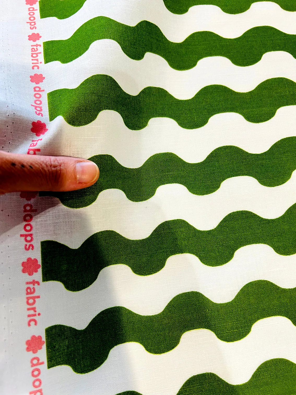 Seaweed organic cotton linen (CUT PIECE 50CM $5)