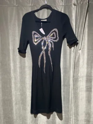 See by Chloe Short Sleeve Sweater Dress with Bow Detail