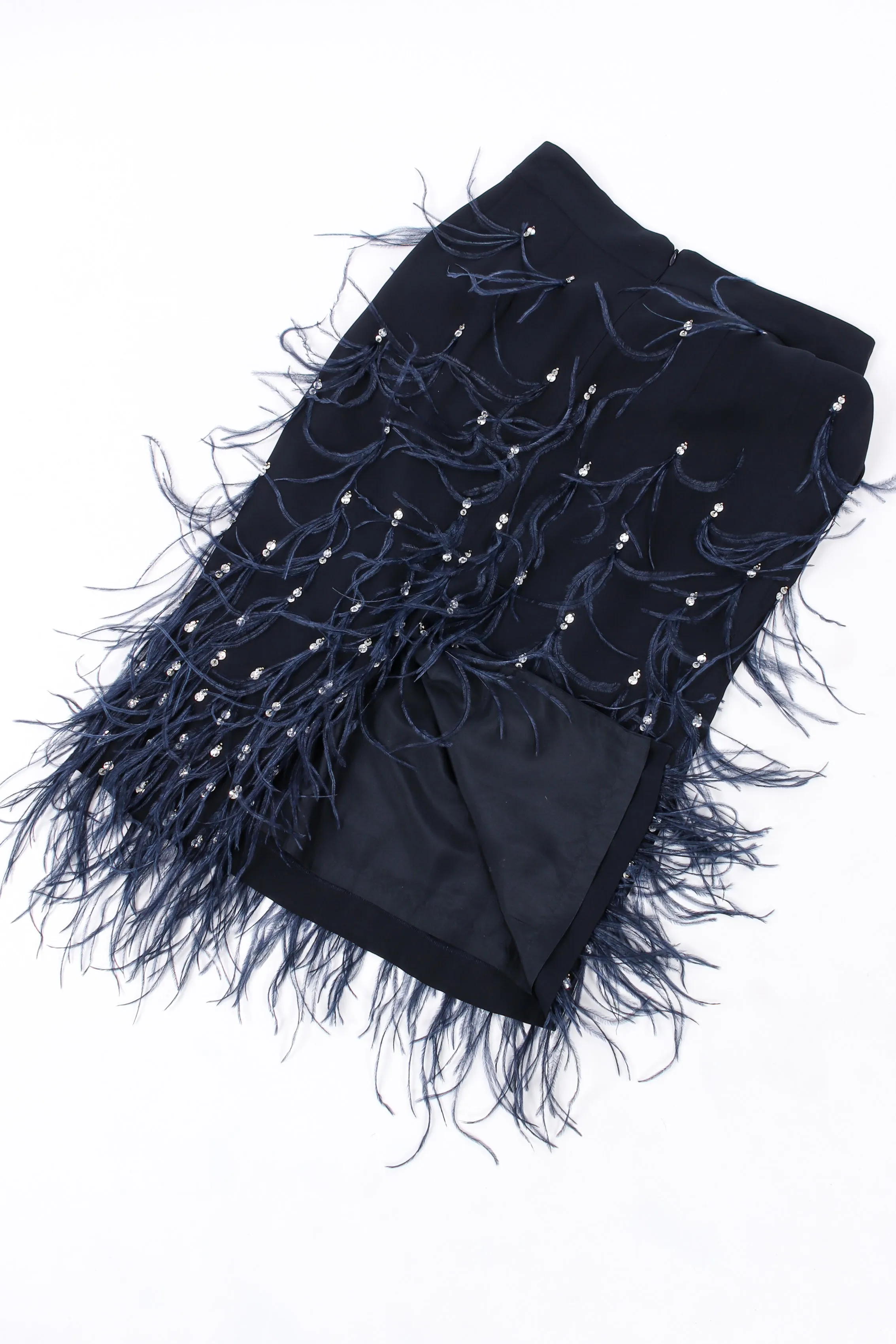 Sequin Ostrich Feather Skirt