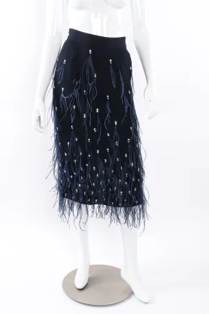 Sequin Ostrich Feather Skirt