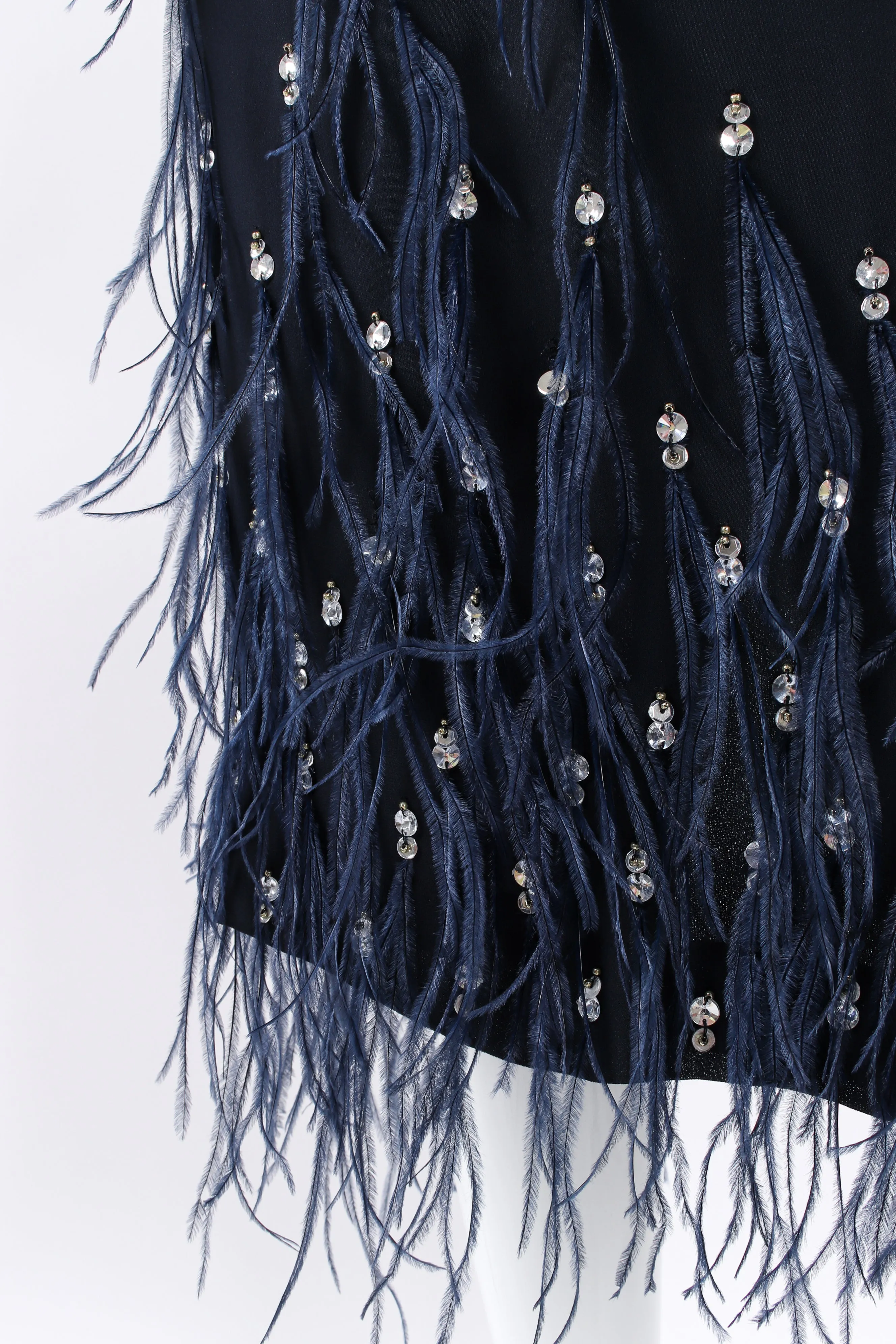 Sequin Ostrich Feather Skirt