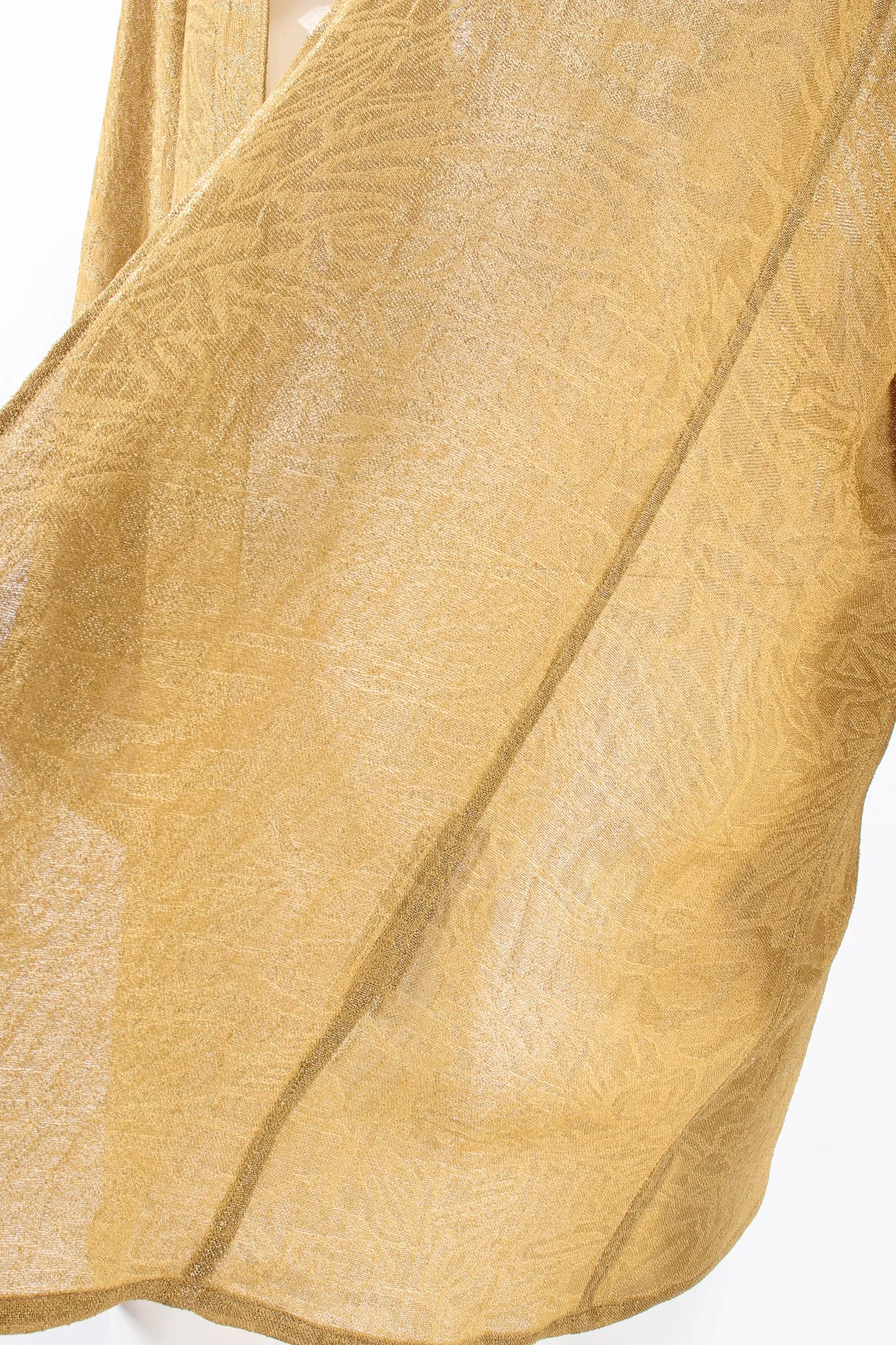 Sheer Metallic Jacket & Wrap Skirt Set
