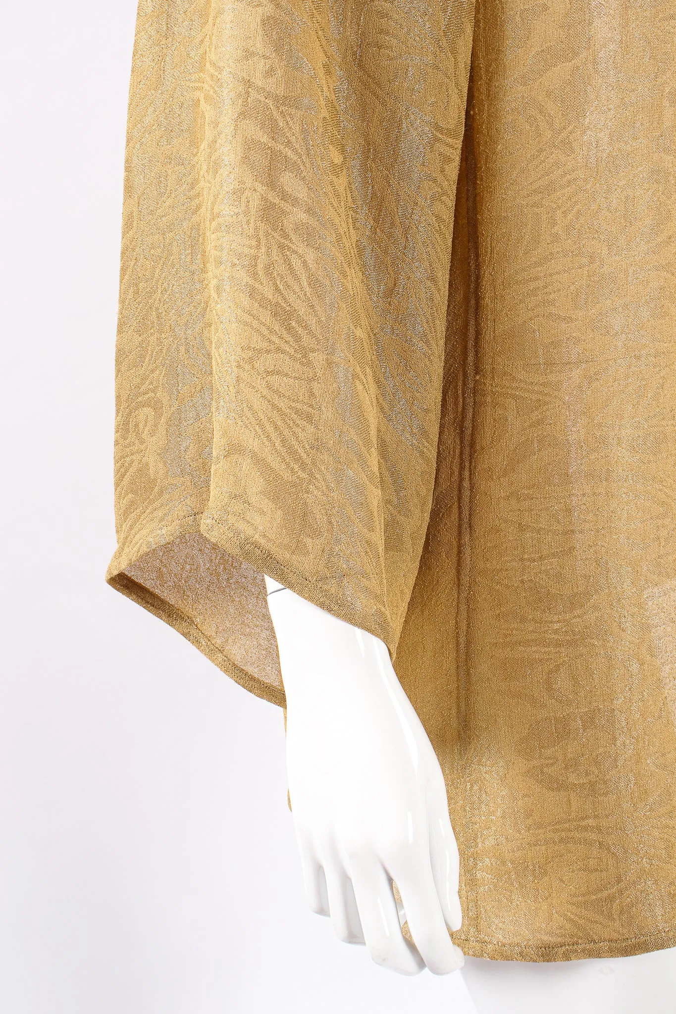 Sheer Metallic Jacket & Wrap Skirt Set