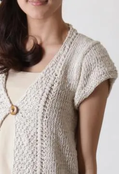 Short Sleeve Button Cardigan