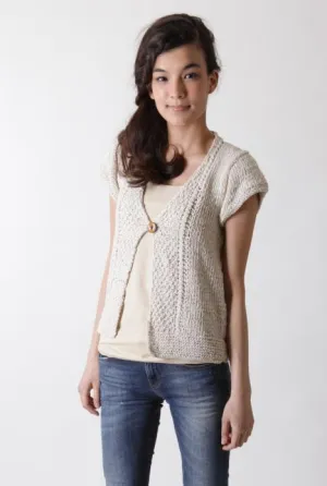 Short Sleeve Button Cardigan