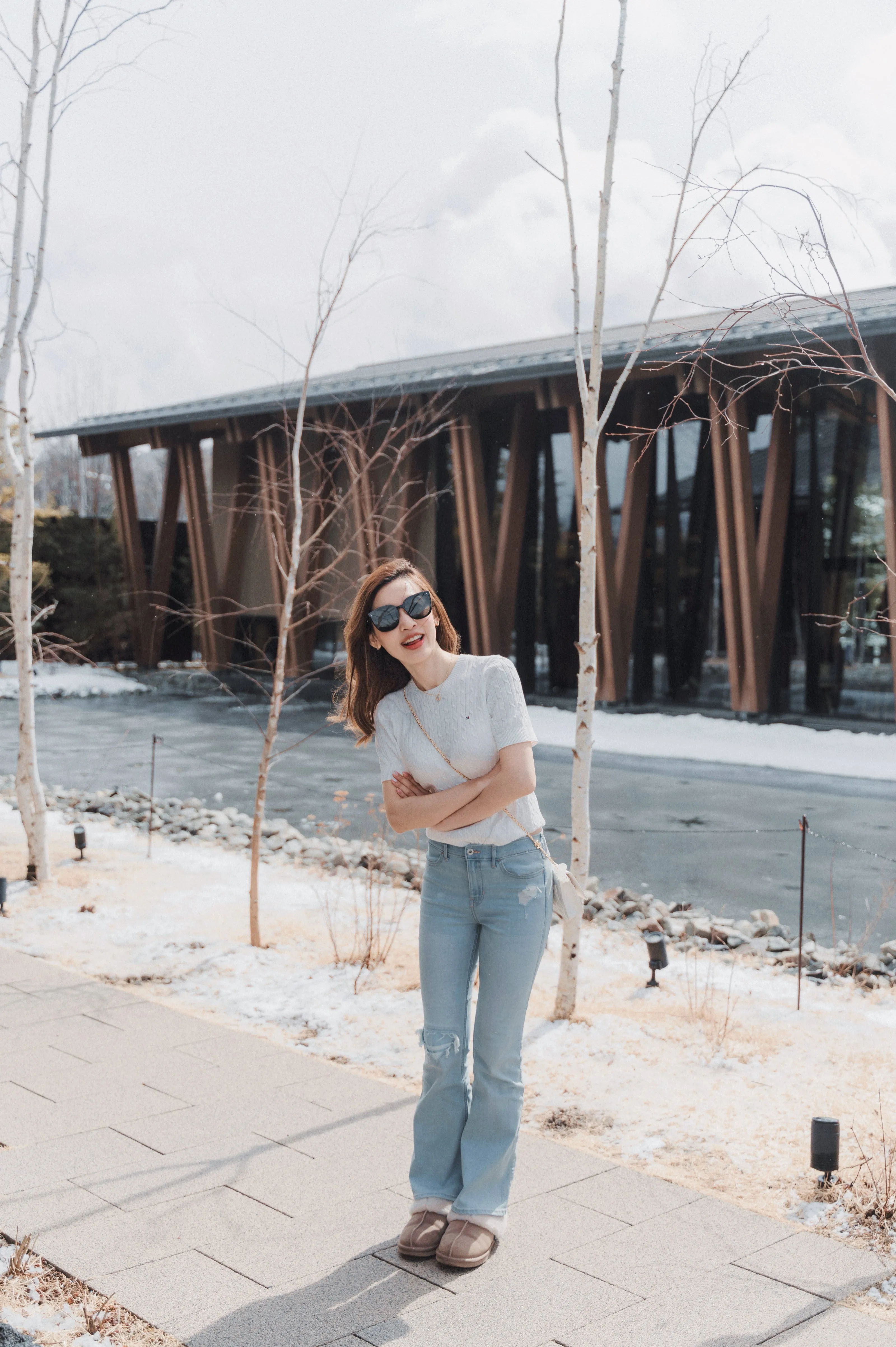 Short Sleeve Cable Knit Sweater