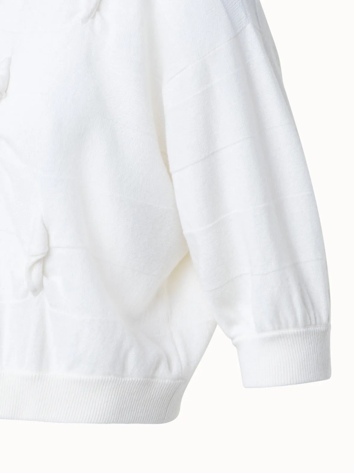 Short Sleeve Cashmere Sweater with Knot