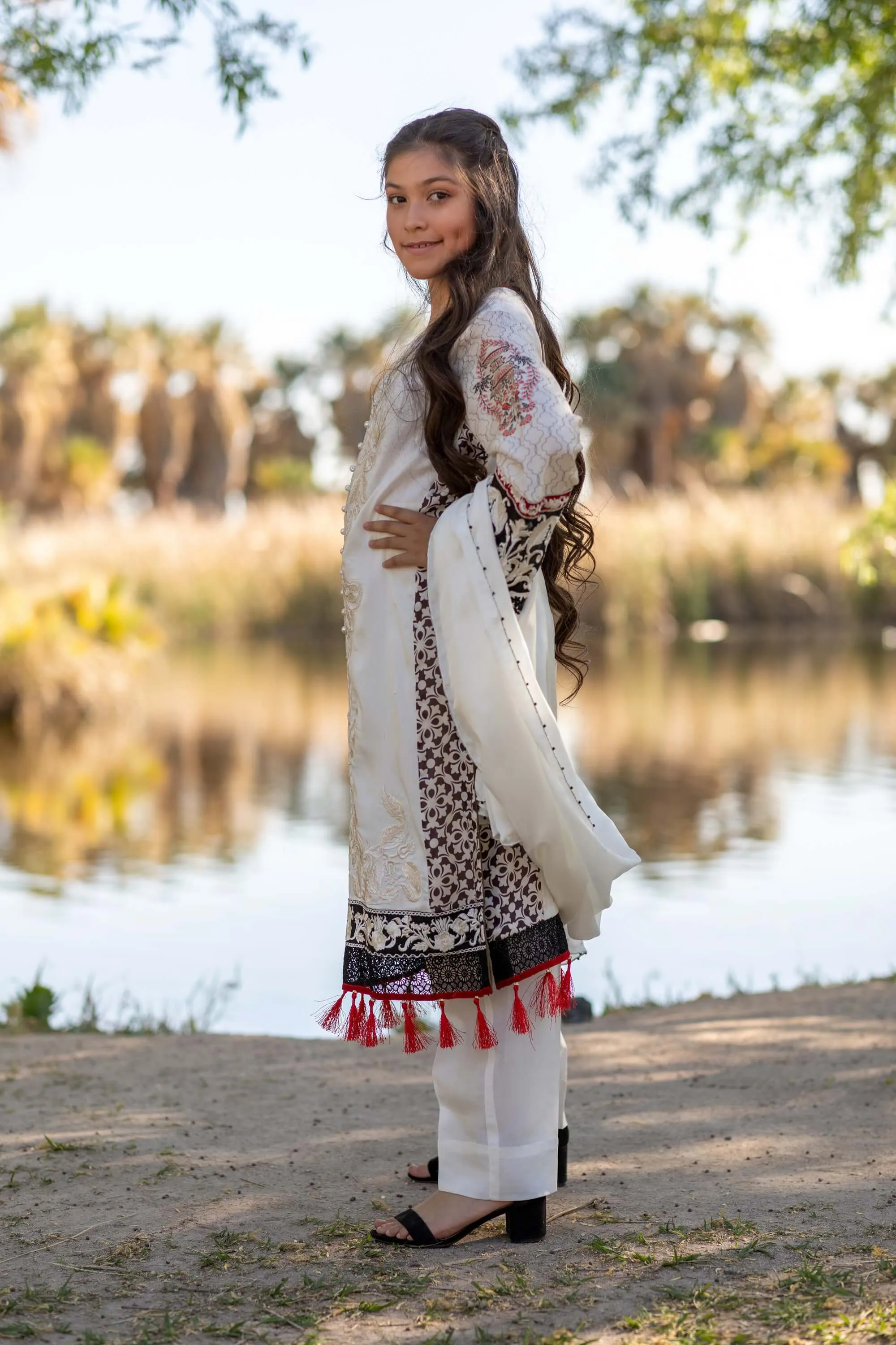 Silk Embroidery Suit-Salwar Kameez