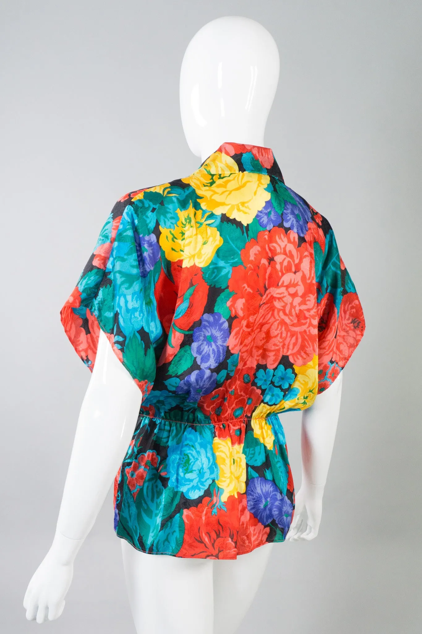Silk Floral Print Top