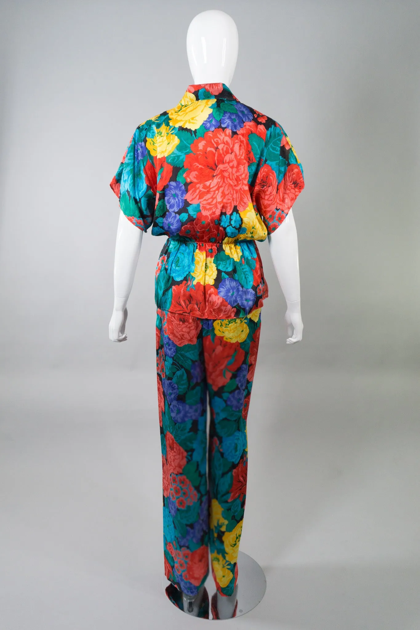 Silk Floral Print Top
