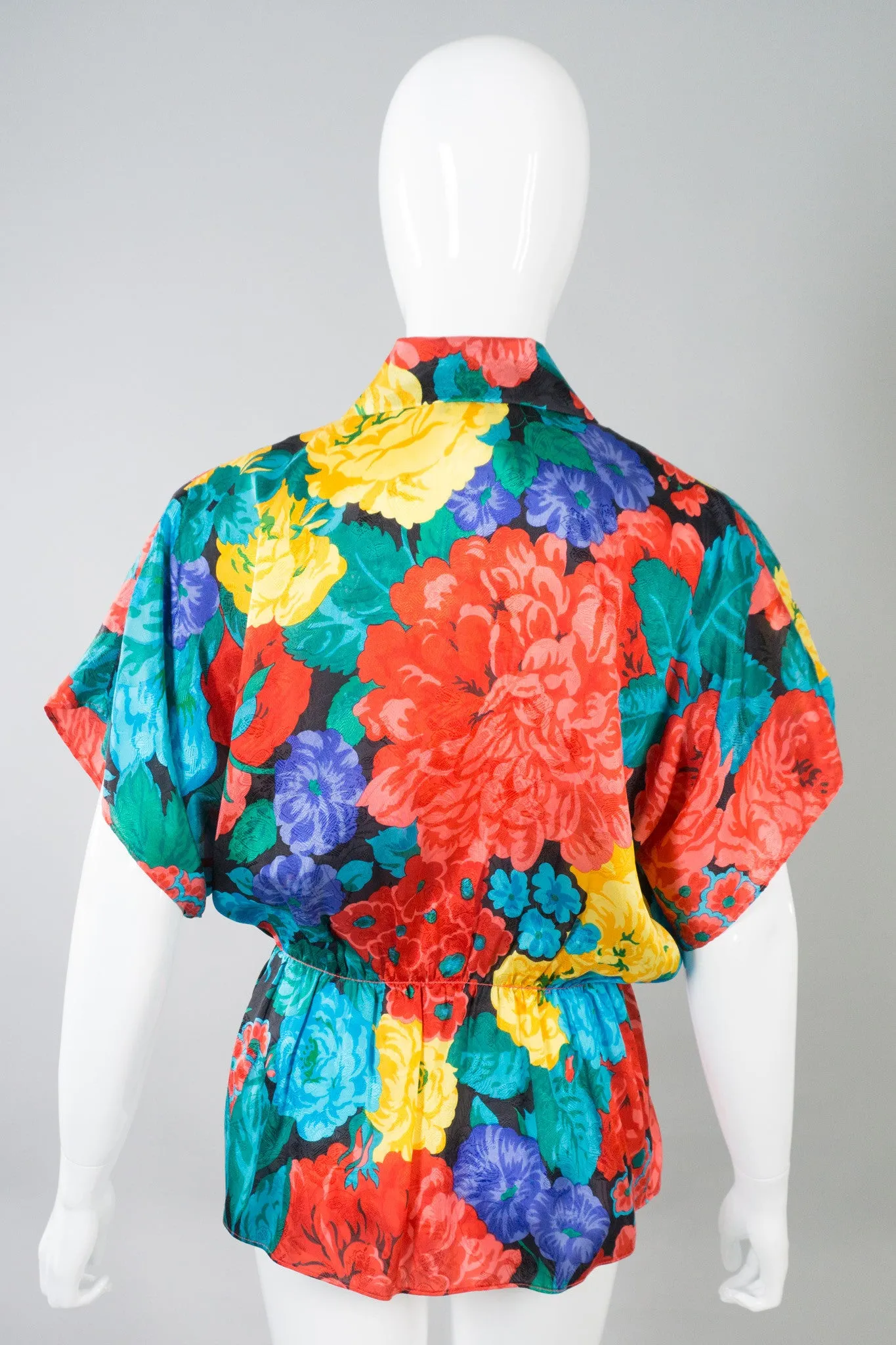 Silk Floral Print Top