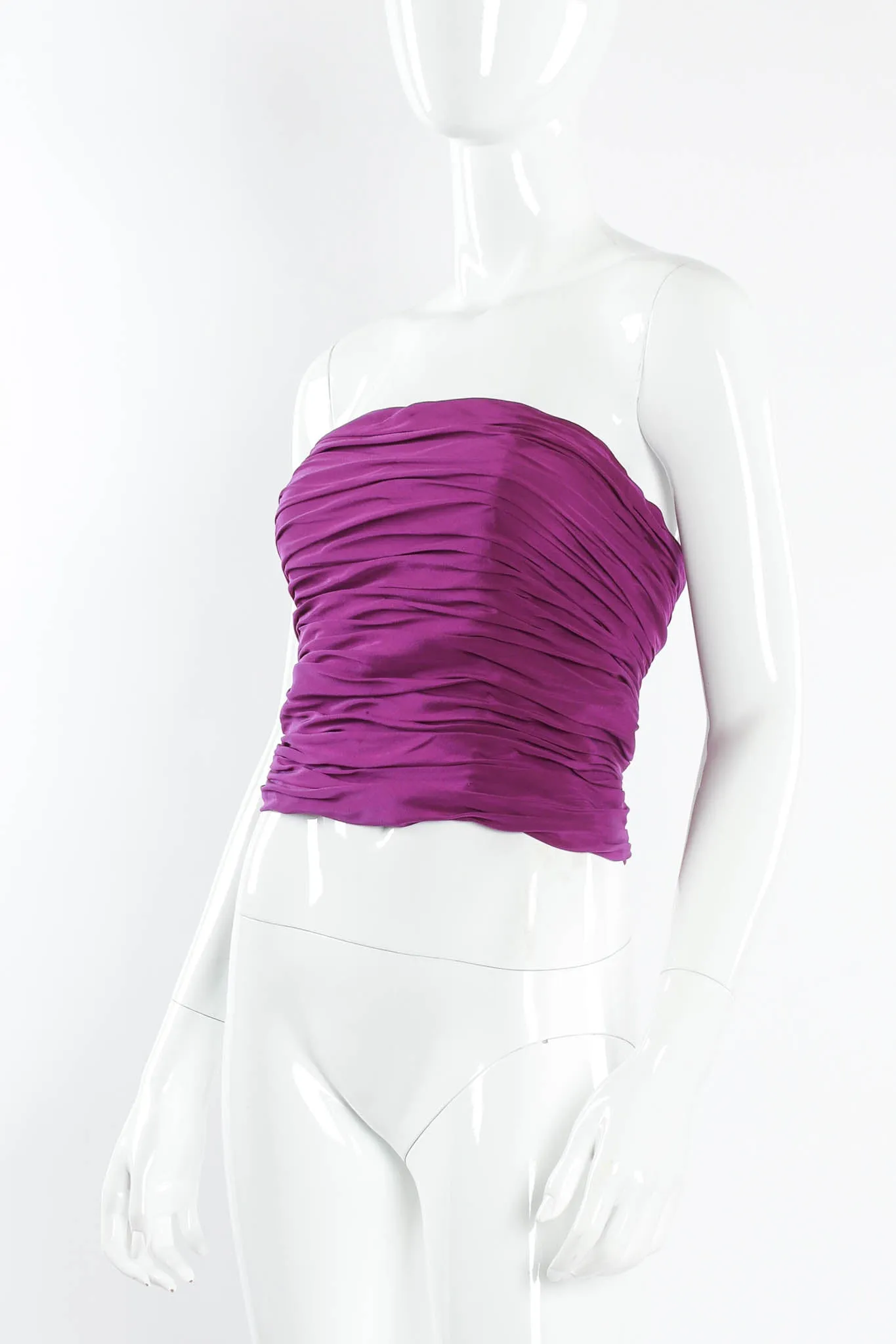 Silk Ruched Tube Top