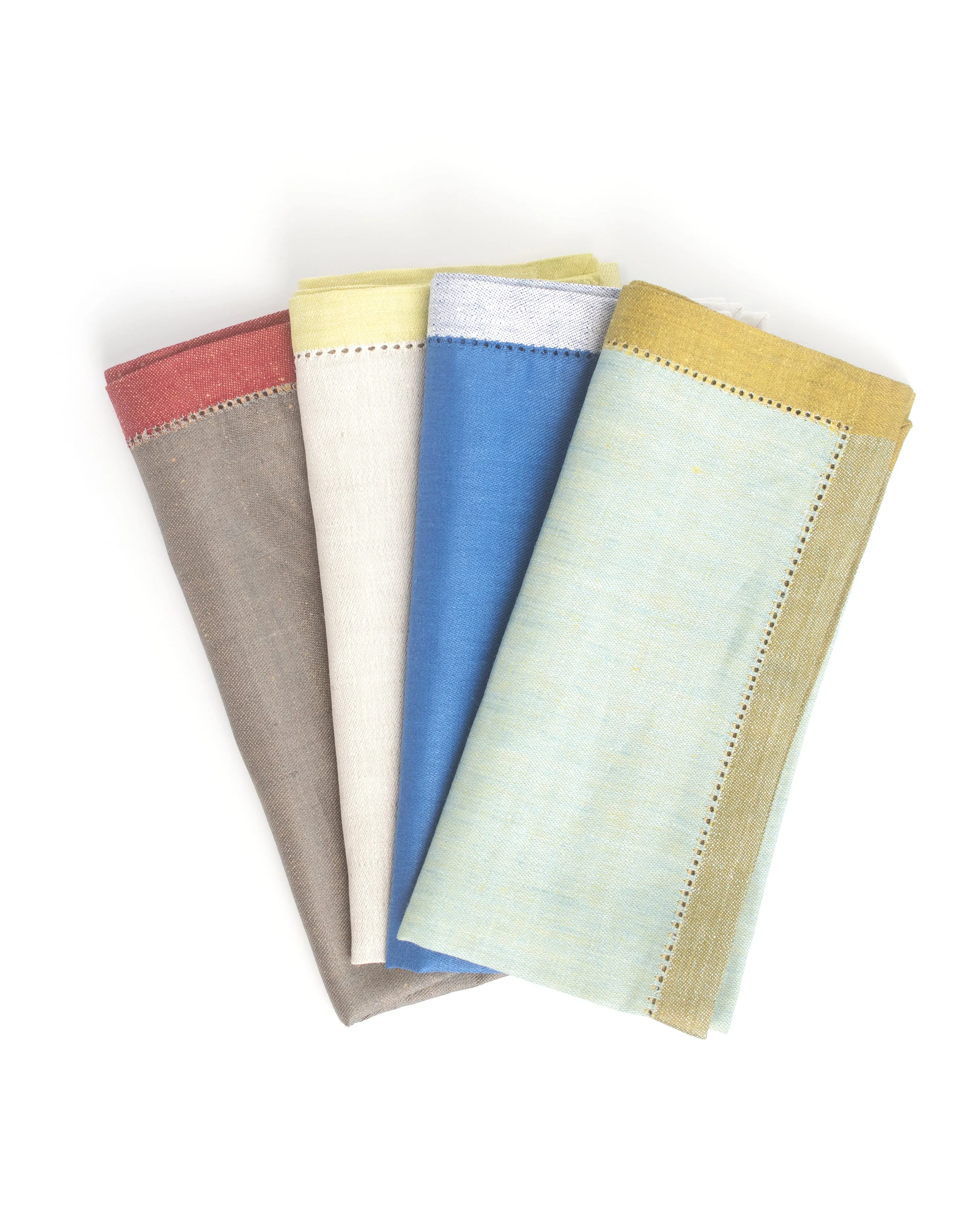 Silver and Pale Green Linen Napkin