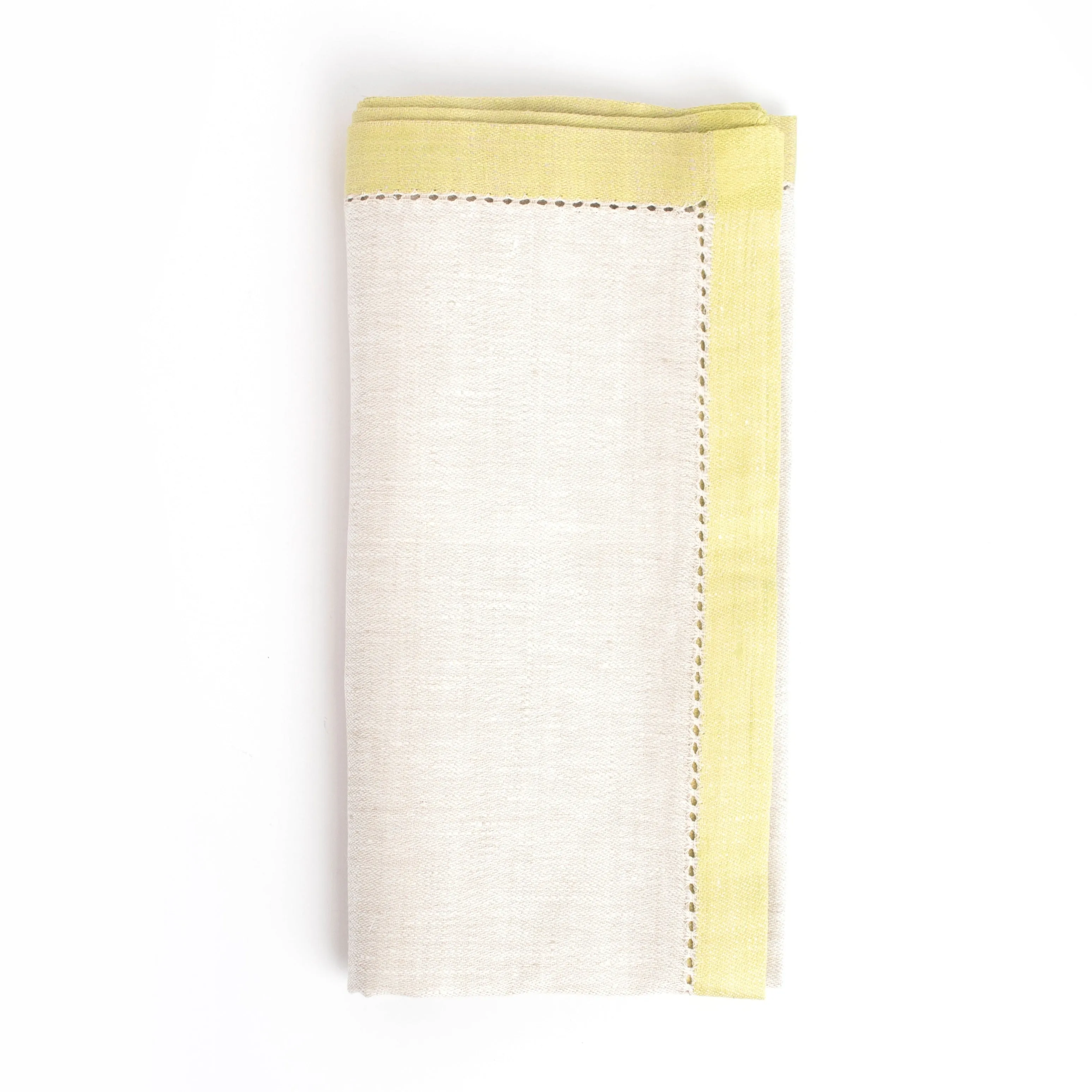 Silver and Pale Green Linen Napkin