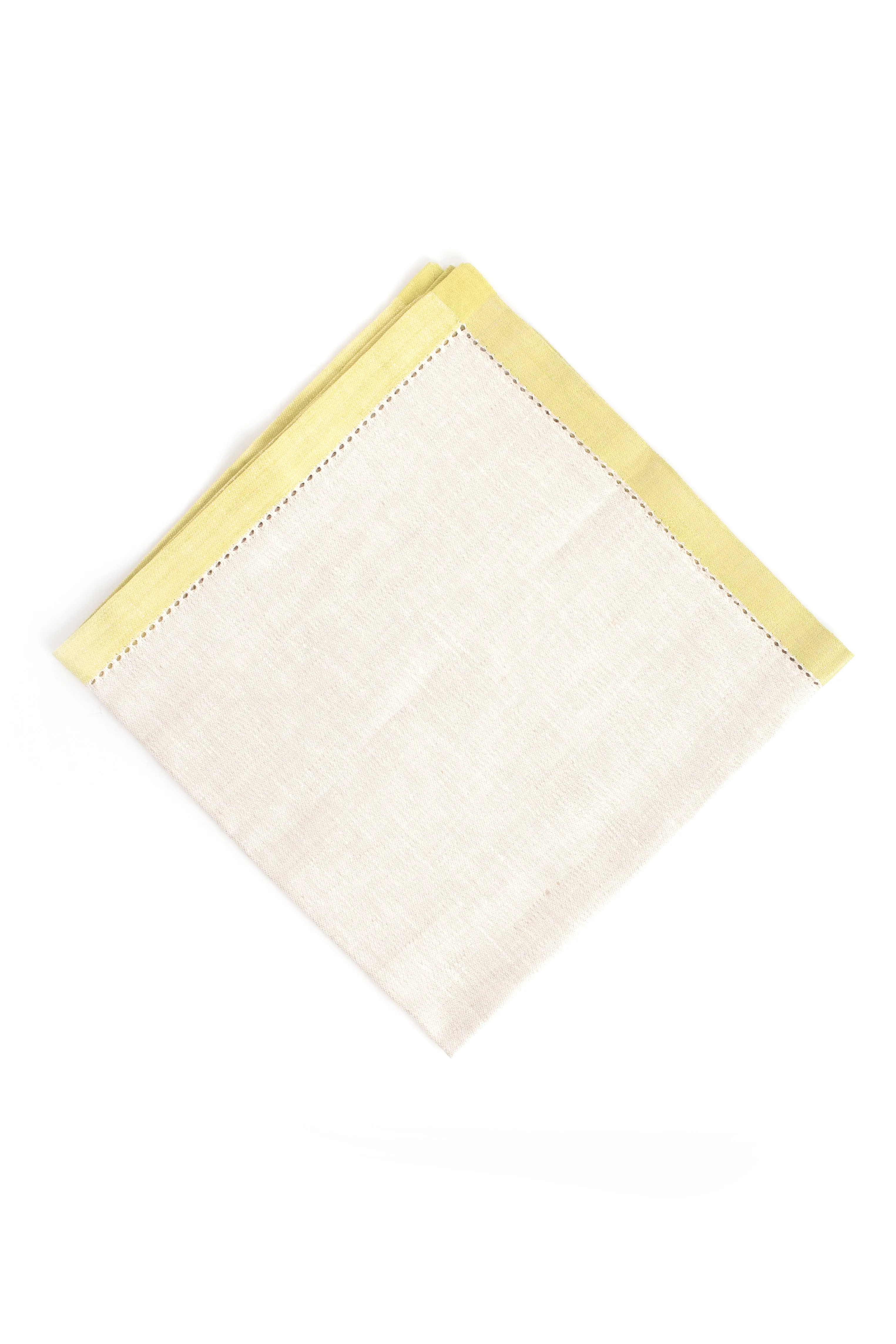 Silver and Pale Green Linen Napkin