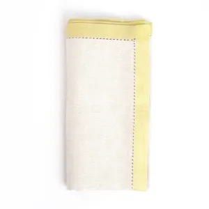 Silver and Pale Green Linen Napkin