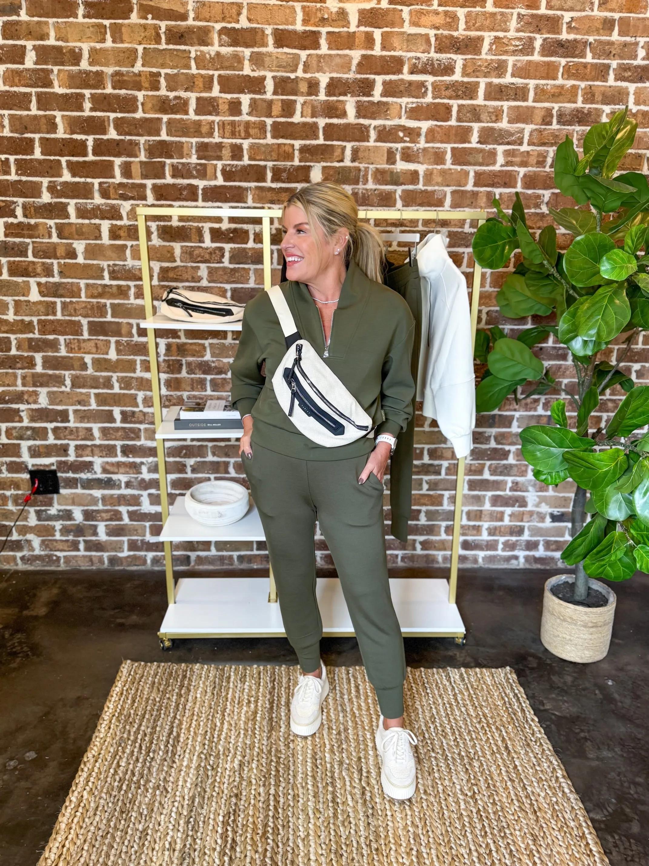Slim Cuff Pant 27.5"-Olive Night