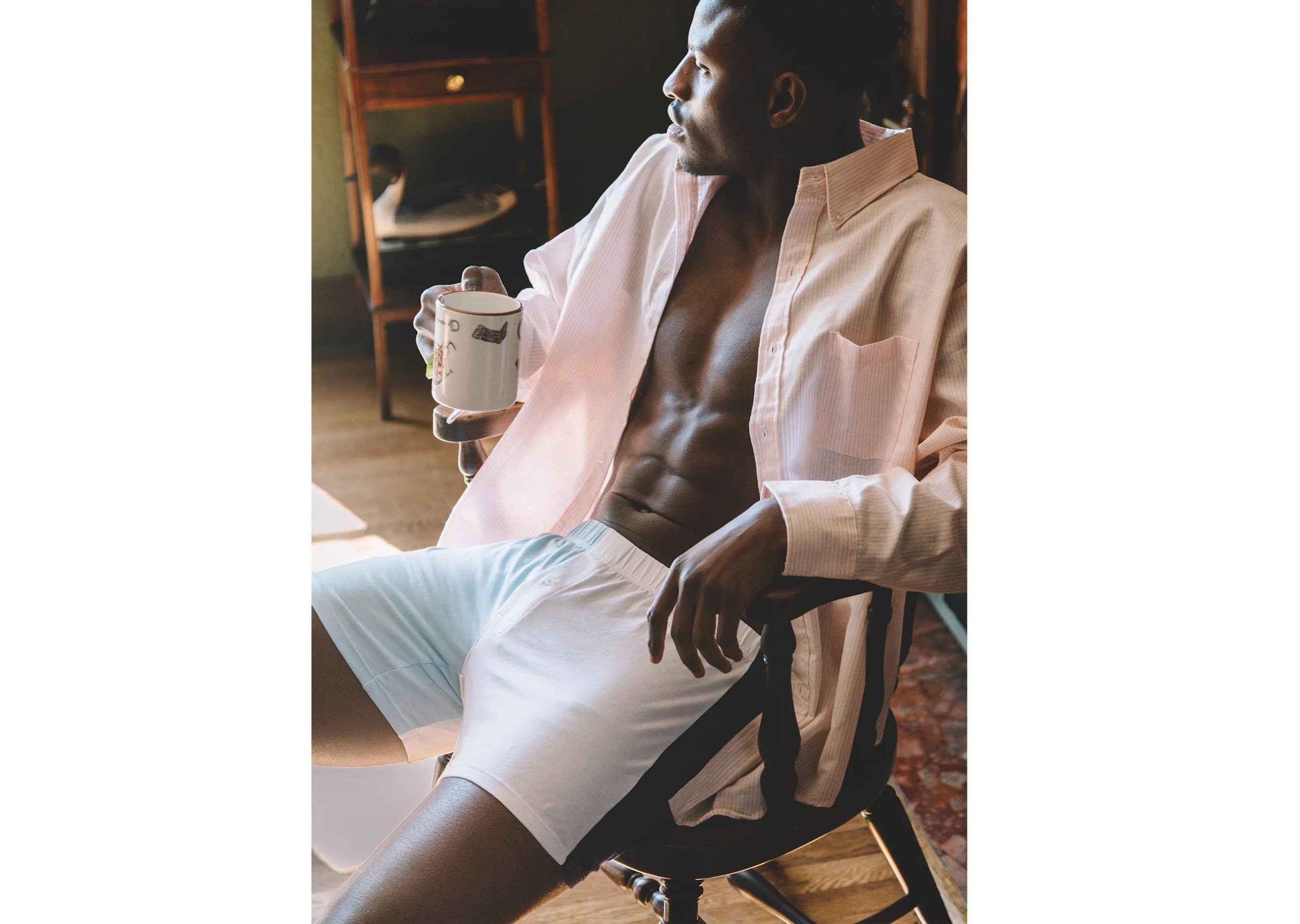 Slim Fit Boxer ~ Color Block Blues