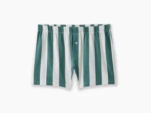 Slim Fit Boxer ~ Hunter/Cream Cabana Stripe