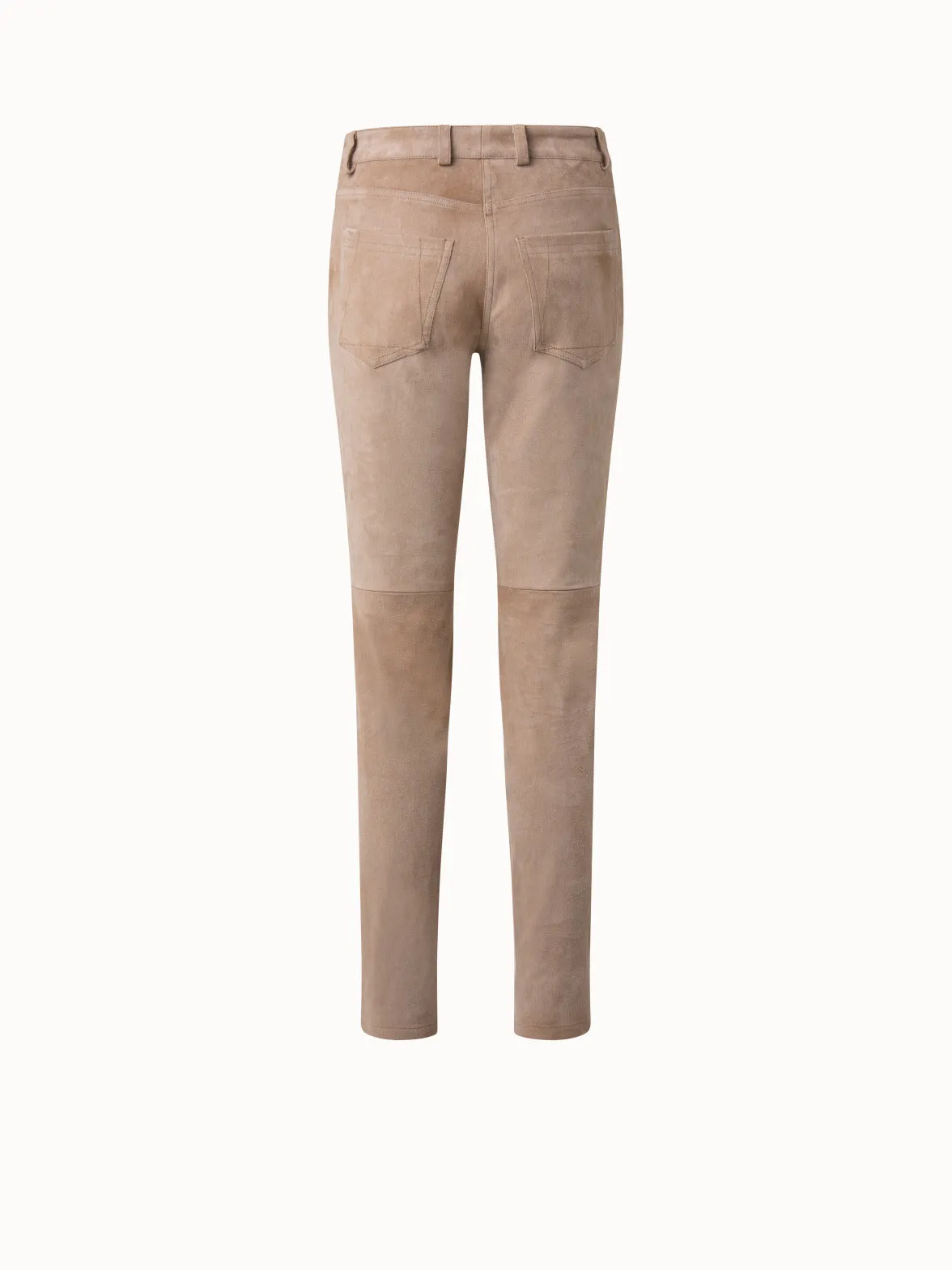 Slim Lamb Suede Stretch Pants