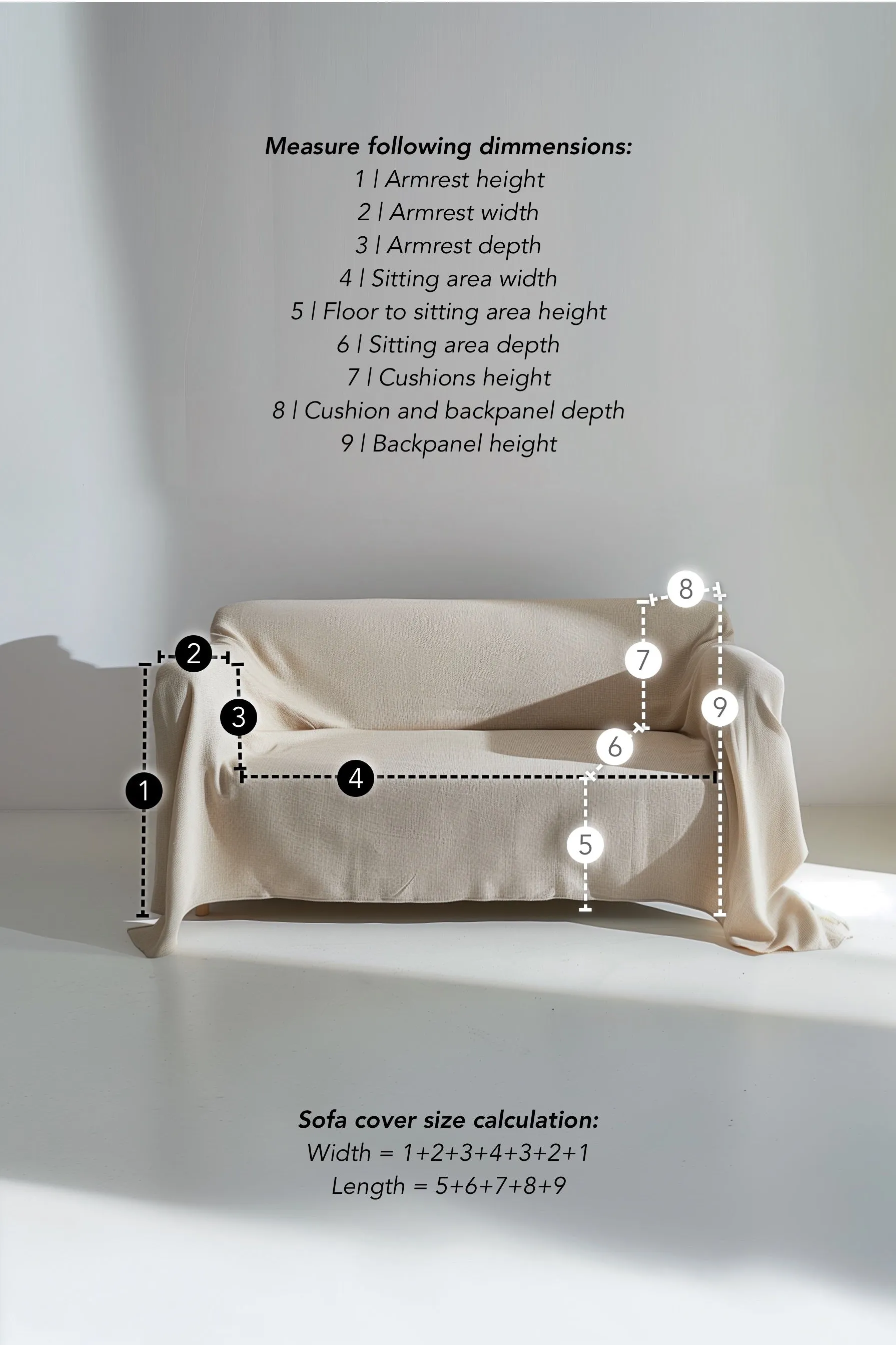 Sofa cover - black