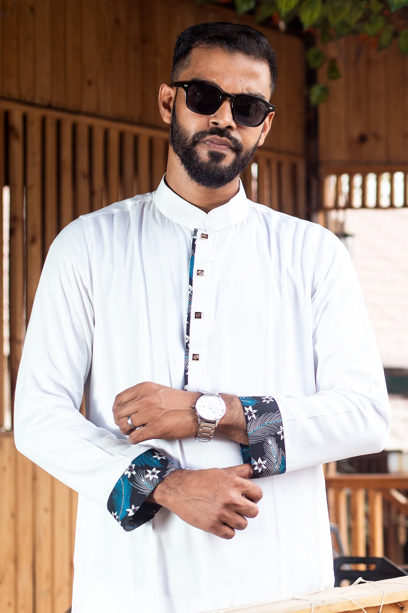 Solid White Premium Linen Cotton Panjabi