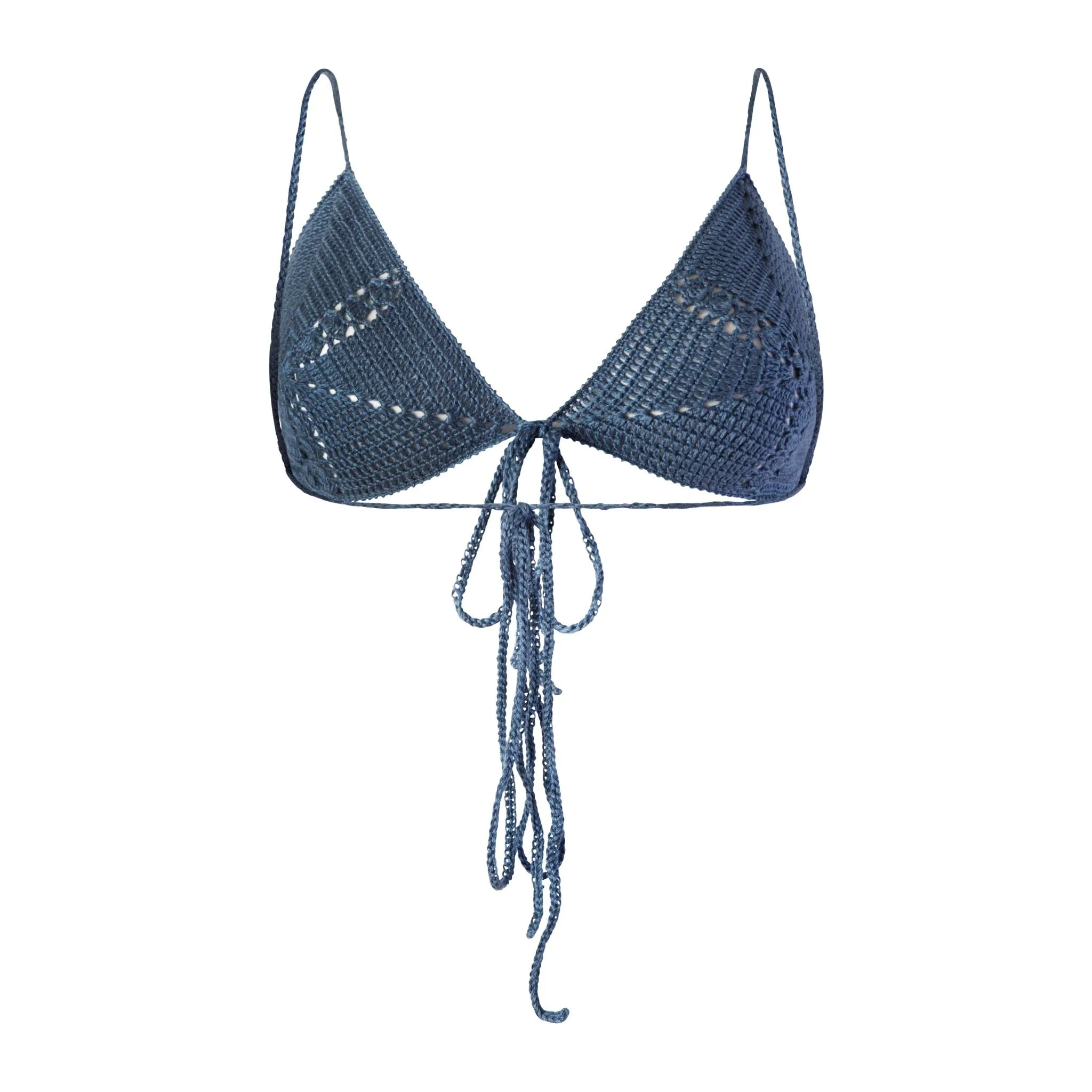 Star Sapphire Hand Crochet Bikini Top
