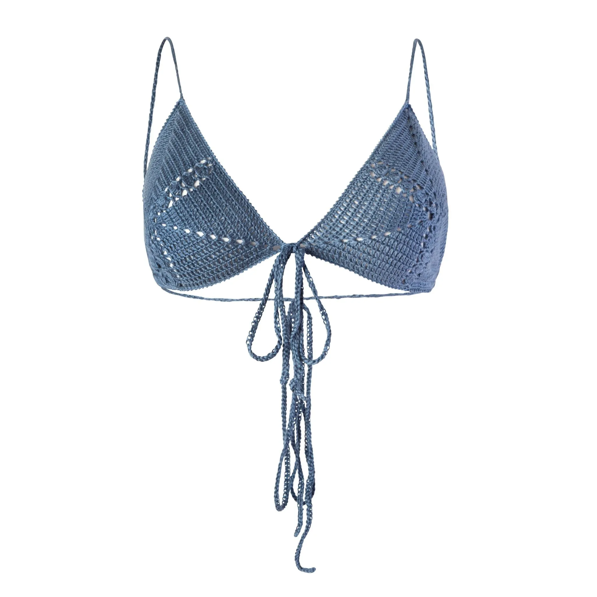 Star Sapphire Hand Crochet Bikini Top