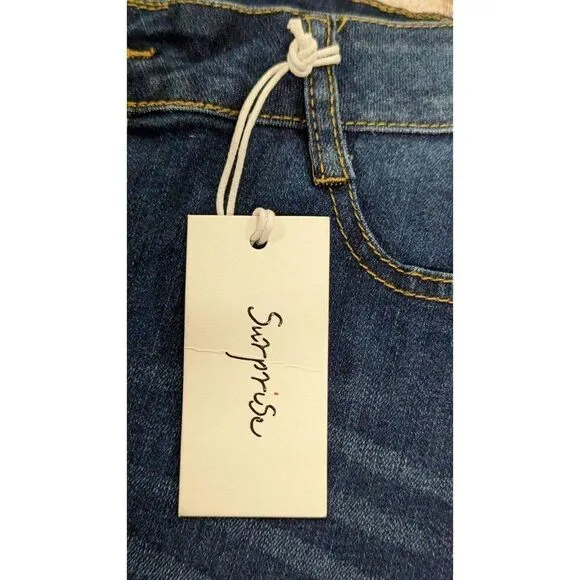 Surprise Womens Size 15/32 Blue Denim Medium Wash Straight &amp; Pencil Skirt