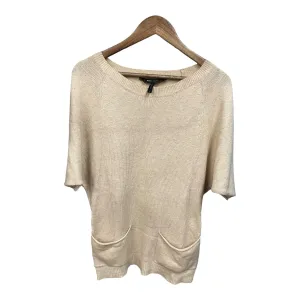 Sweater Short Sleeve By Bcbgmaxazria In Beige, Size: Xs