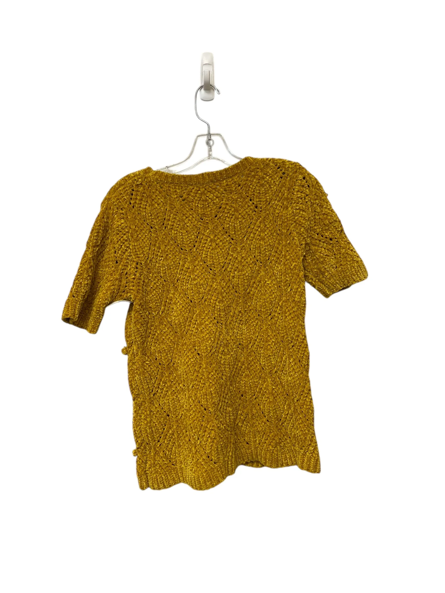 Sweater Short Sleeve By Loft In Yellow, Size: M