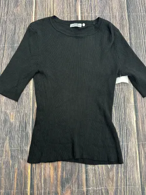 Sweater Short Sleeve By Ophelia Roe In Black, Size: L