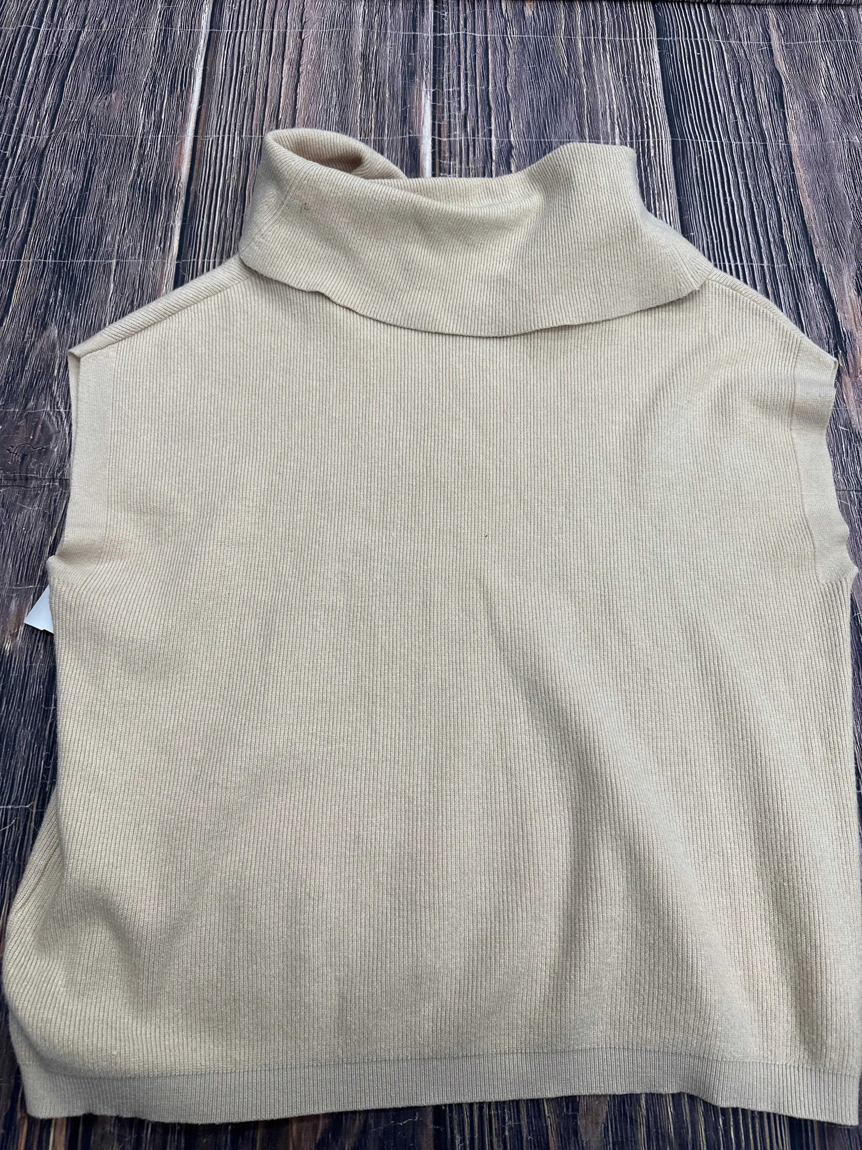 Sweater Short Sleeve By Vila Milano In Tan, Size: Xl