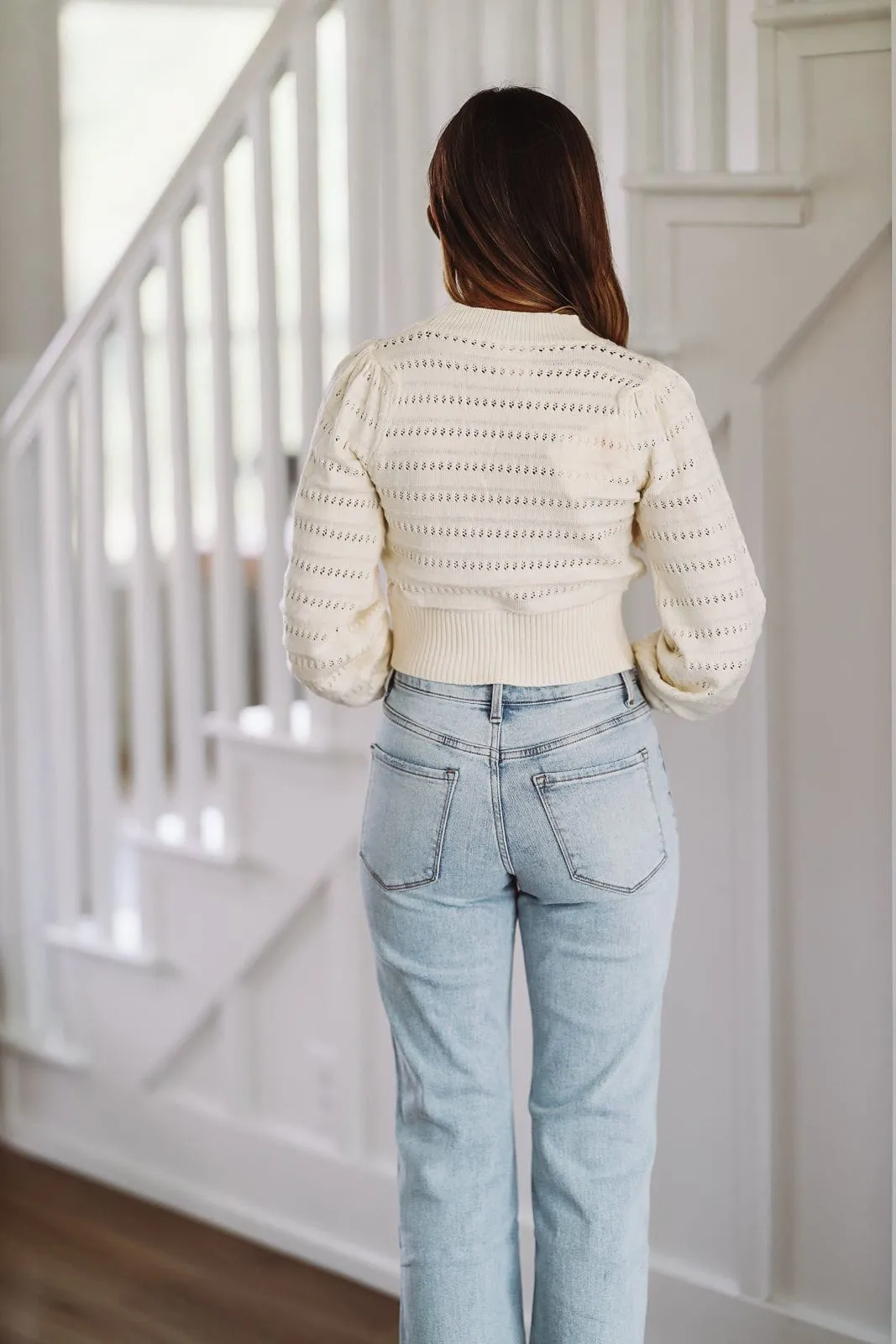 Sweet as Sugar Bow Sweater - Oatmeal and Black