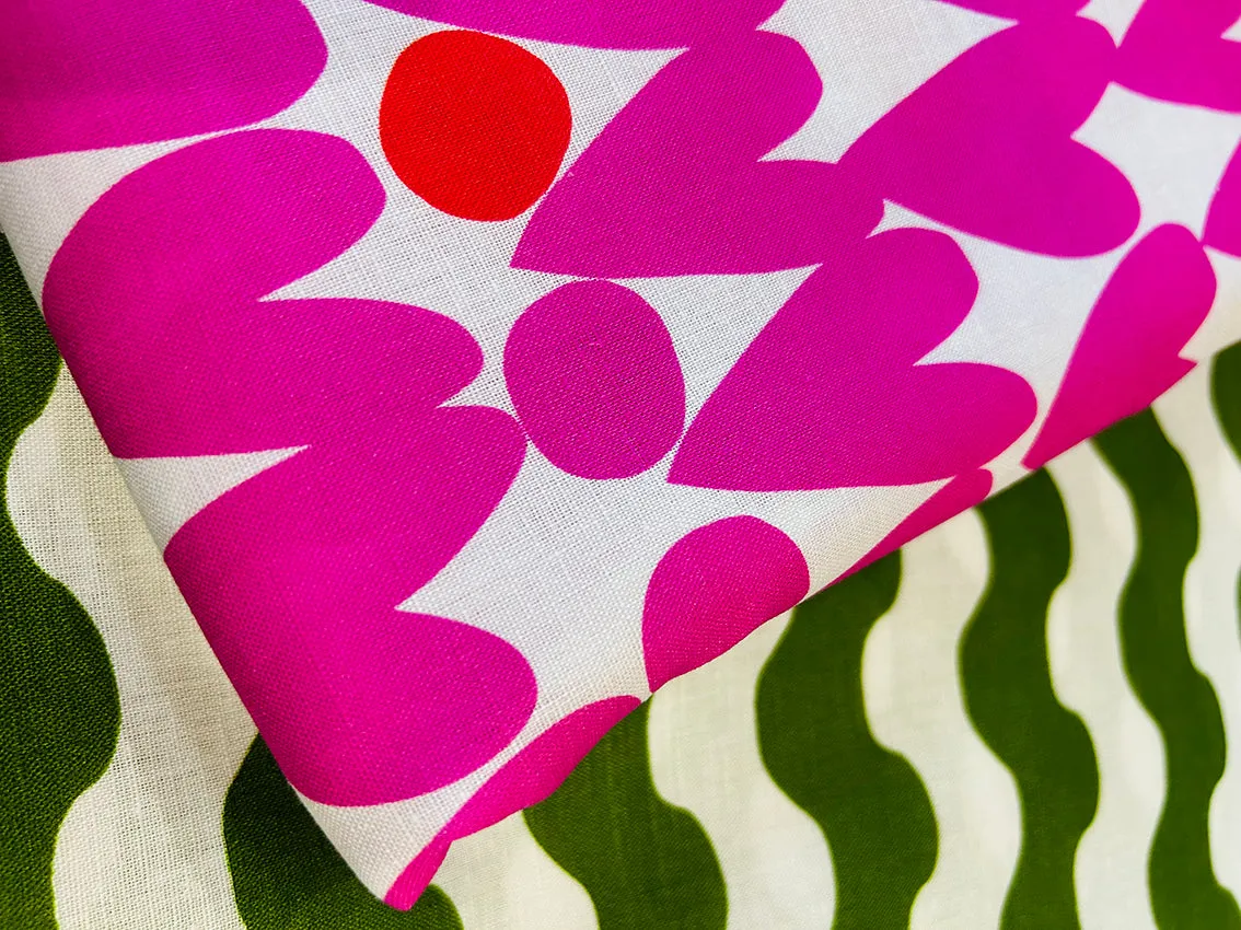 Sweet Pink Love organic cotton linen
