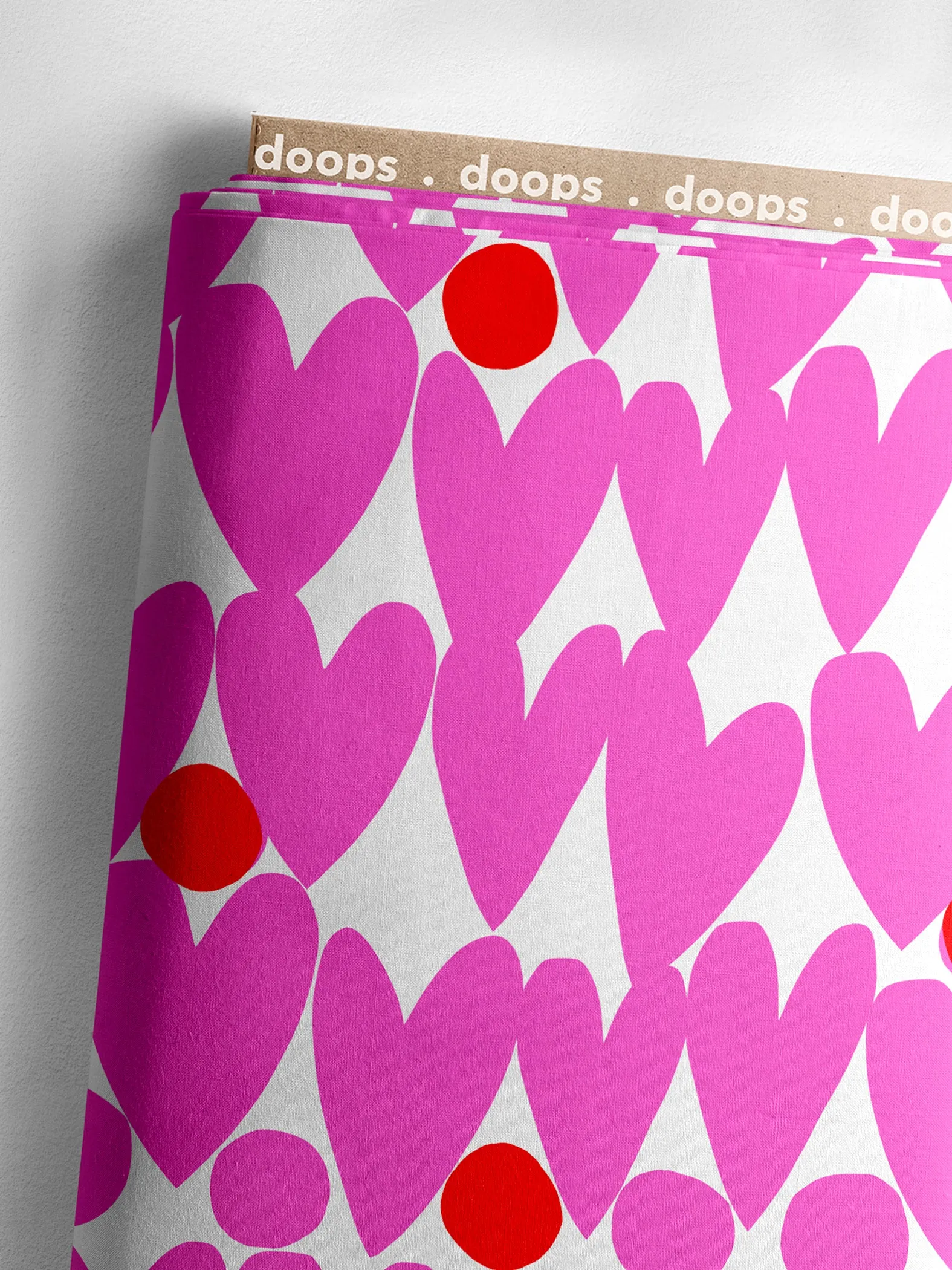 Sweet Pink Love organic cotton linen
