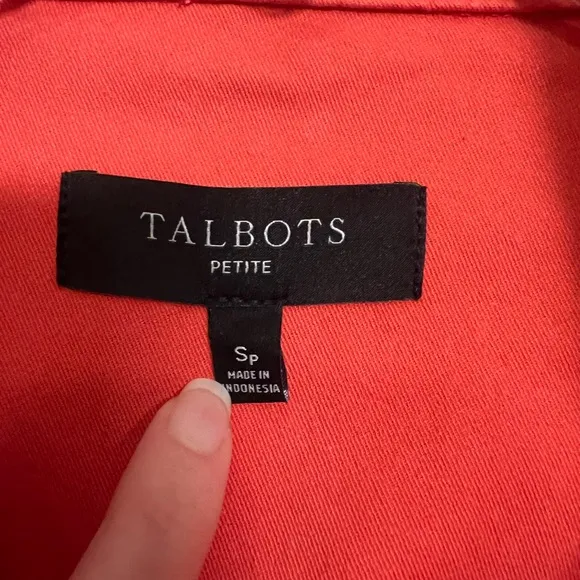 Talbots Cotton Twill Field Utility Jacket | Size Small Petite