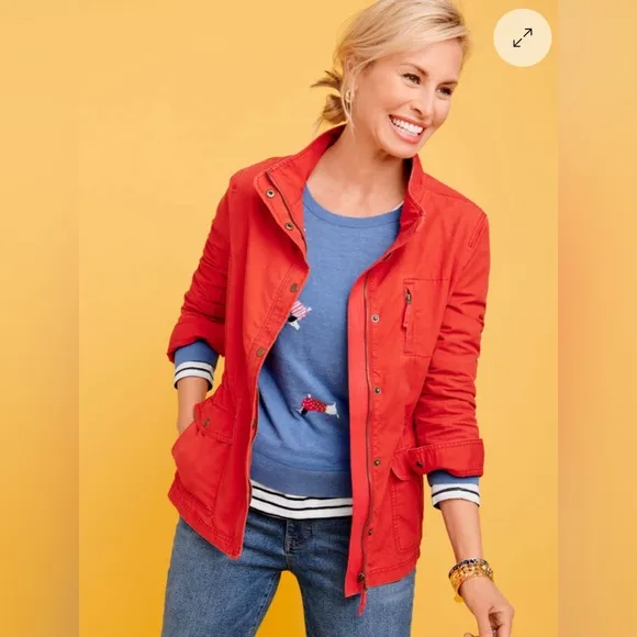 Talbots Cotton Twill Field Utility Jacket | Size Small Petite