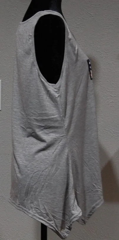 Tank top with LOVE bling - shark bite style